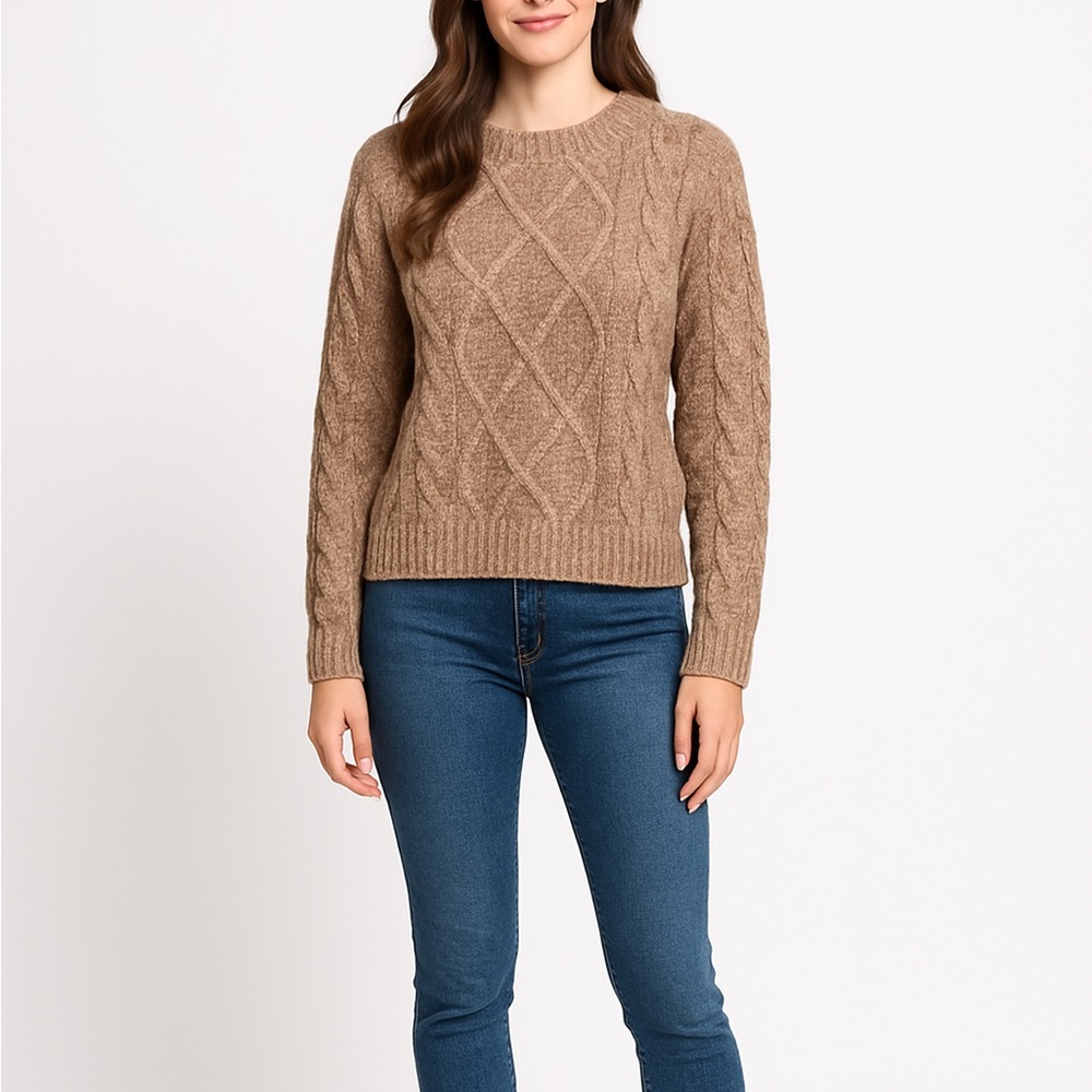 Lucky Brand Size Medium Dusty Pink Cable Knit Sweater New With Tags.